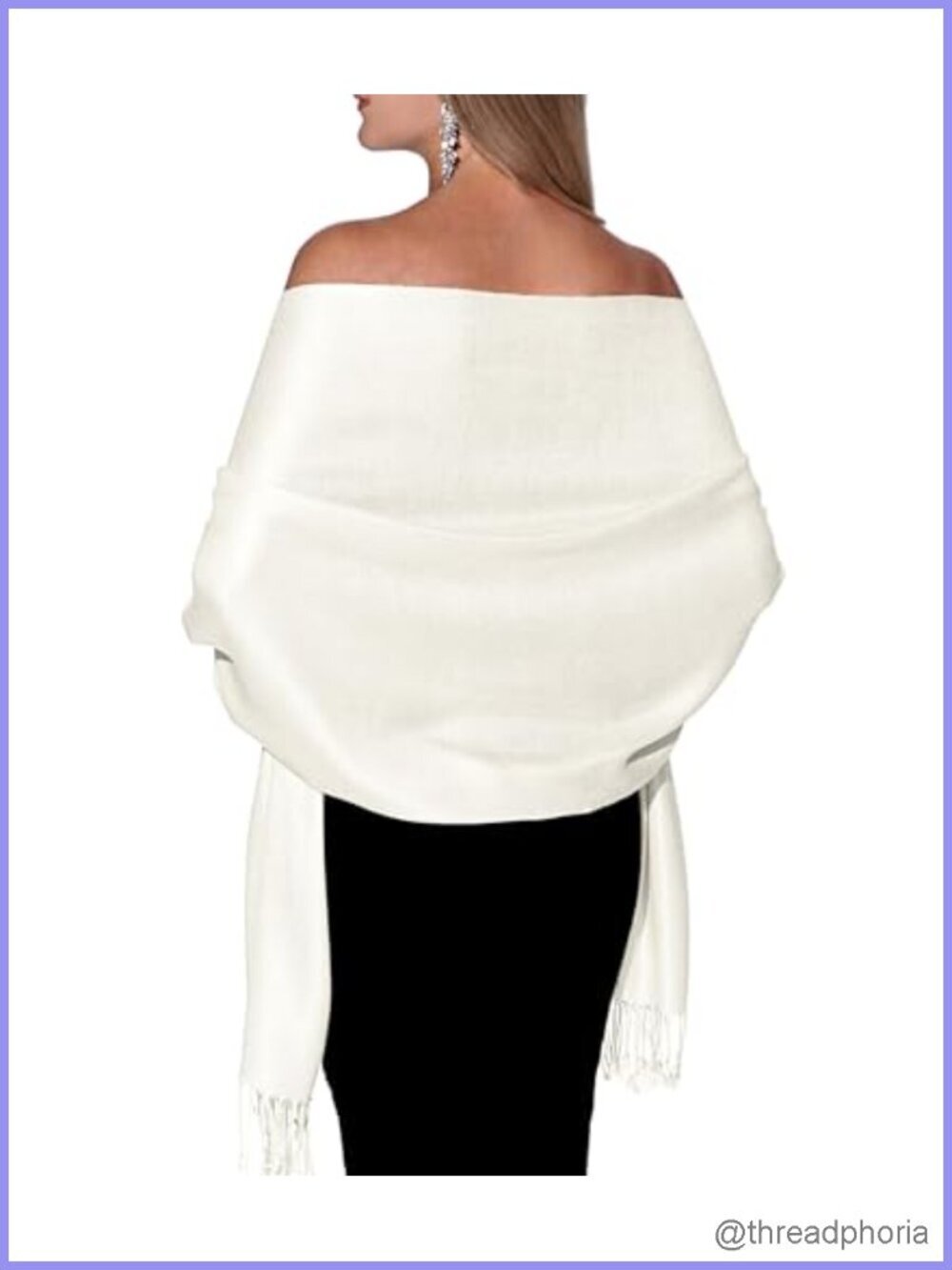 Large Soft Pashmina Shawl Wrap for Evening Dresses Wedding Accessory - 100%